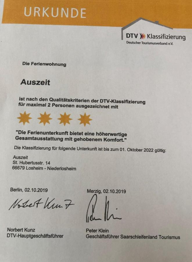 Ferienwohnung Auszeit Losheim am See Exterior foto